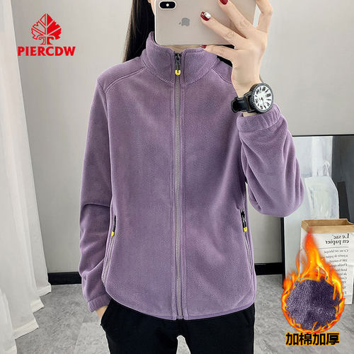户外抓绒衣加绒加厚