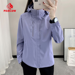 帕瑞萨/PIERCDW冲锋衣女男同款户外防风防水夹克徒步中老年秋外套