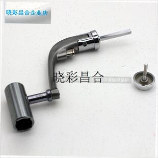 鱼线轮渔线轮纺车轮配r件摇把金属渔线轮纺车式可折叠渔轮摇臂l