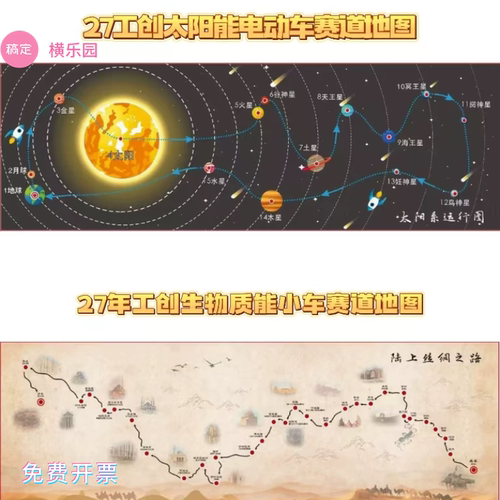 2027第十届工创赛新能源赛道场地地图太阳能小车温差小车地图