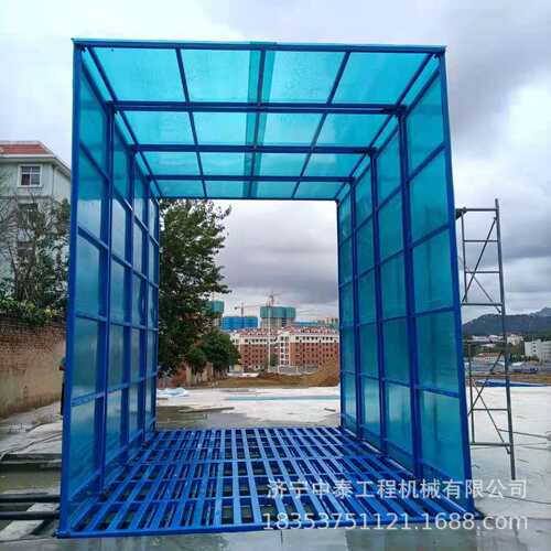 建筑工程洗轮机全自动洗车池大型车辆高压冲洗平台封闭式洗车棚