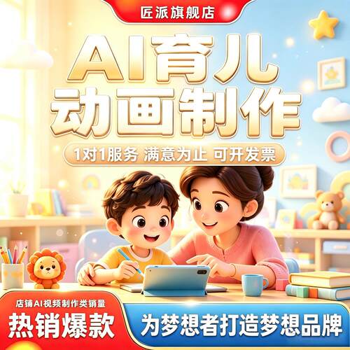 AI育儿动画早教启蒙短视频制作