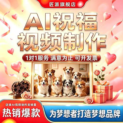 AI祝福视频制作年会庆典新年