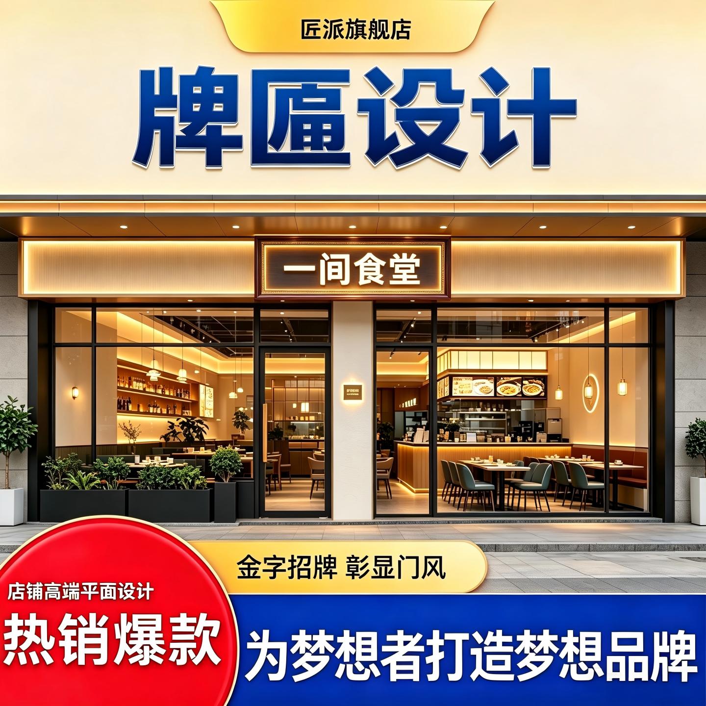 牌匾设计茶室门头民宿中式门楼国风创意中式餐饮门牌招牌高端定制