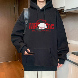 美式重磅连帽卫衣男款秋冬季2026新款潮牌青少年港风宽松ins外套