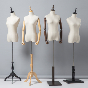 服装店模特道具带手女装半身展示衣架 拍照人台 立体裁剪女模特架