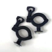 黑色304不锈钢车顶平台工兵铲固定支架 行李架横杆卡槽铁锹管夹卡