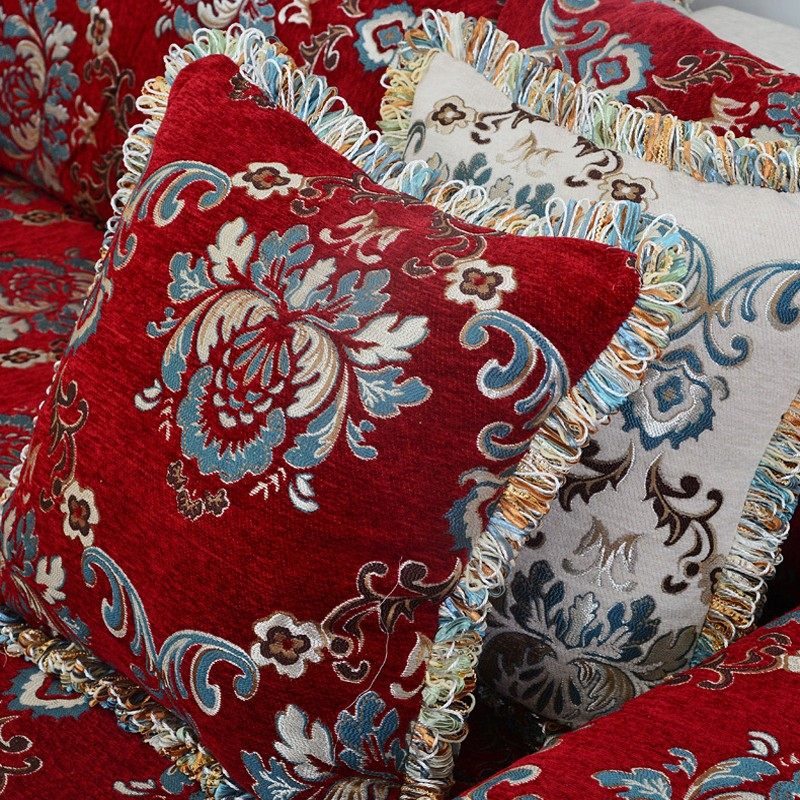 欧式抱枕套不含芯定做正方形长布艺沙发靠背50x50汽车午睡靠枕套