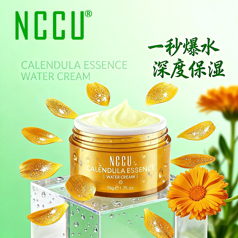 NCCU金盏花面霜精华爆水霜补水男女士滋润舒缓修复敏感肌可用正品
