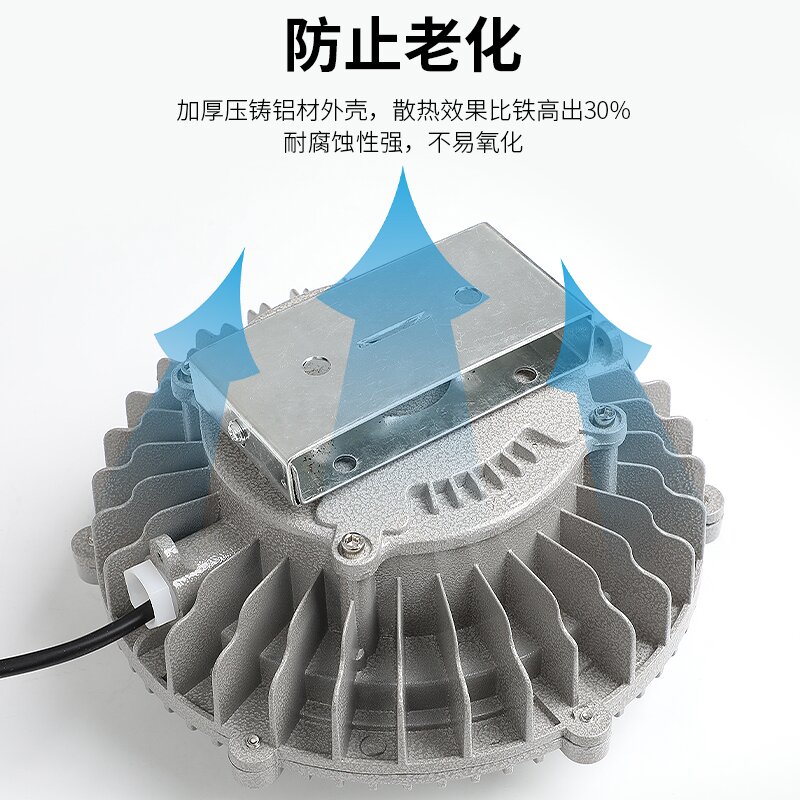 华荣防爆吸顶灯 led 100w隔爆型36W圆形变电站配电仓库化工厂房