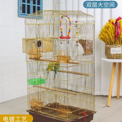 欧式大型豪华鹦鹉笼玄凤牡丹鹩八哥繁殖笼虎皮鸟笼子大号别墅超大