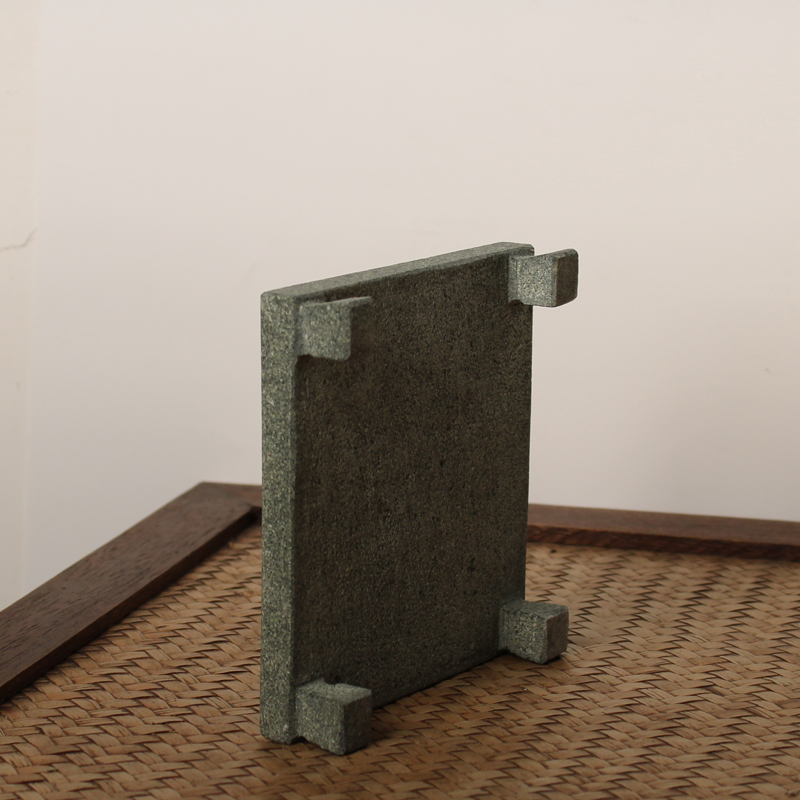 青石底座摆件石头台座桌面花盆石托简约中式案台隔热垫花台盆景托