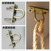 上墙悬挂侧挂复古服装 饰展示架吊环吊钩 架 店吊架树枝麻绳装 服装