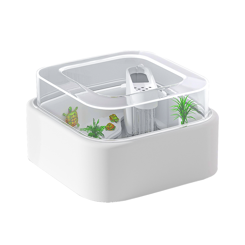 乌龟缸家用造景小别墅专用养龟盆带晒台生态雨淋水循环乌龟饲养缸