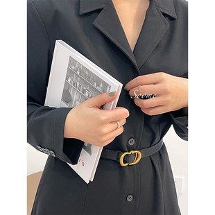 新款 正式 场合连衣裙女法式 2023早春季 长裙秋 高端精致气质黑色西装