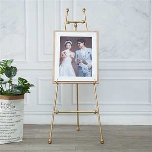 欧式画架铁艺油画架相框架落地支架展示架海报架照片托架婚庆画架
