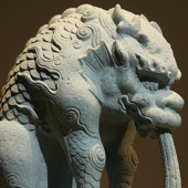 镇水兽摆件水族鱼缸造景青砂石茶桌摆件吸水兽中式 饰品 创意瑞兽装