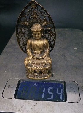 招财摆件 人物雕像 坐佛释迦摩尼佛像带佛光汽车室内如来佛祖中式