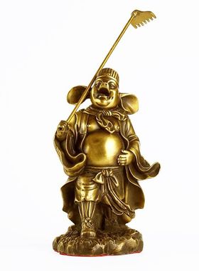 纯铜猪八戒摆件天蓬元帅铜像生肖猪铜猪工艺品家居装饰品中式