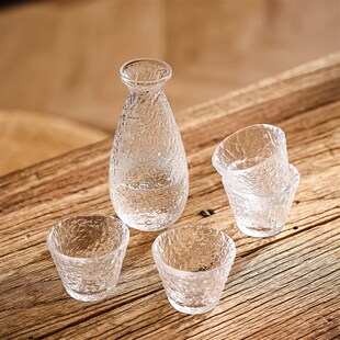 高通透玻璃日式小酒杯套装酒杯清酒酒具喝酒杯白酒家用分酒器酒壶