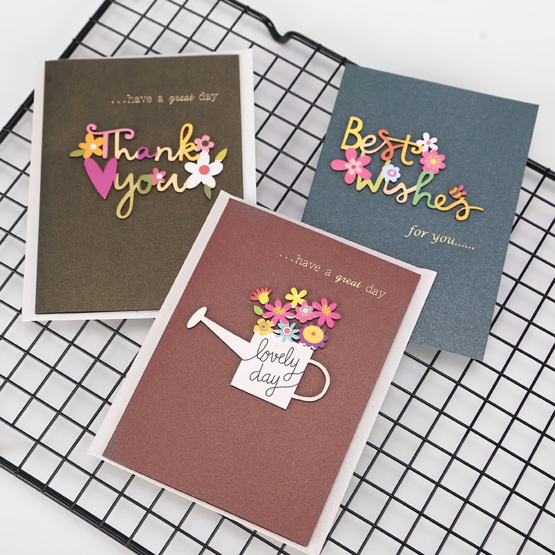 韩国迷你感谢卡创意手工生日贺卡情人节教师节可爱小卡片带信封