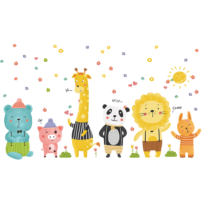 幼儿园环境布置教室走廊楼梯墙面装饰墙贴纸贴画卡通创意班级文化图片