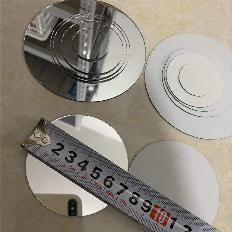 厚1mm玻璃圆形镜片化妆镜子 不带胶 不放大不缩小 非亚克力不变形