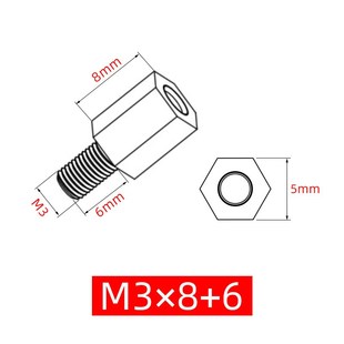 单头六角铁柱螺柱螺栓隔离支撑柱镀锌阴阳内外子母螺丝M3/4/5/6/8