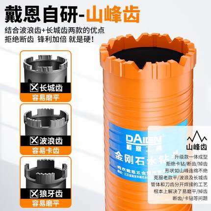 加长水钻钻头螺纹钢筋混凝土墙壁水泥专用开孔器干打空调打洞神器