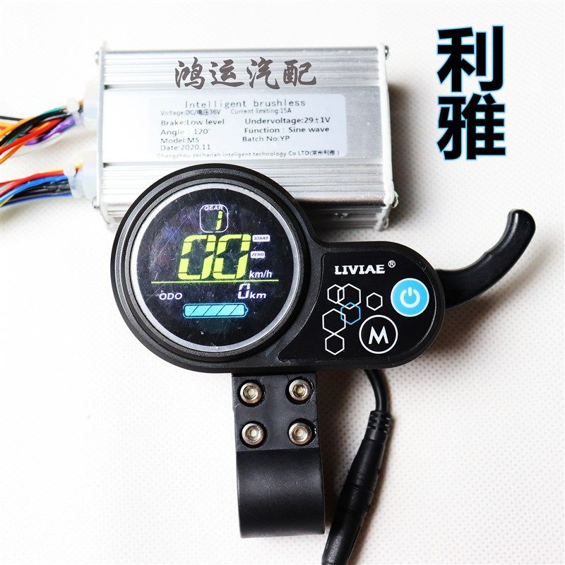 LIVIAE利雅调速仪表电动滑板车仪表开关屏幕控制器36v48v