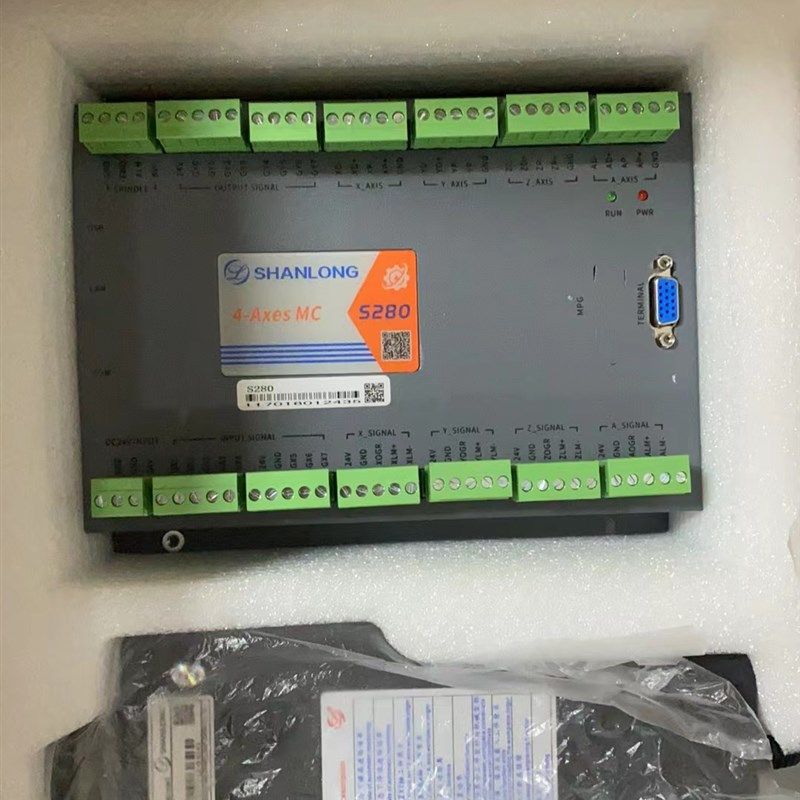 全新雕刻机控制系统山龙S180三轴 S280 四轴手柄运动控制器 1MHZ