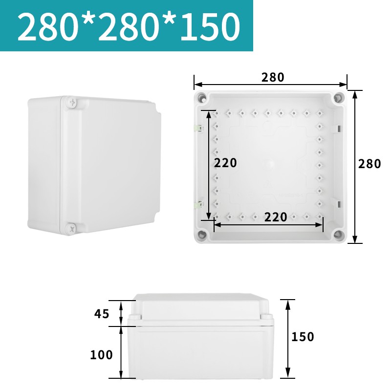 PC塑料防水盒防水箱配线箱接线盒锂电池外壳户外电源监控区间分线