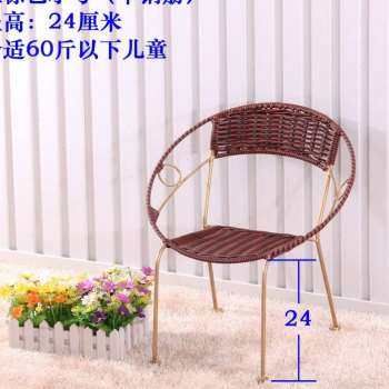 室内凳子单人茶桌竹藤椅子阳台小茶几藤椅竹编靠背竹椅子手工座椅