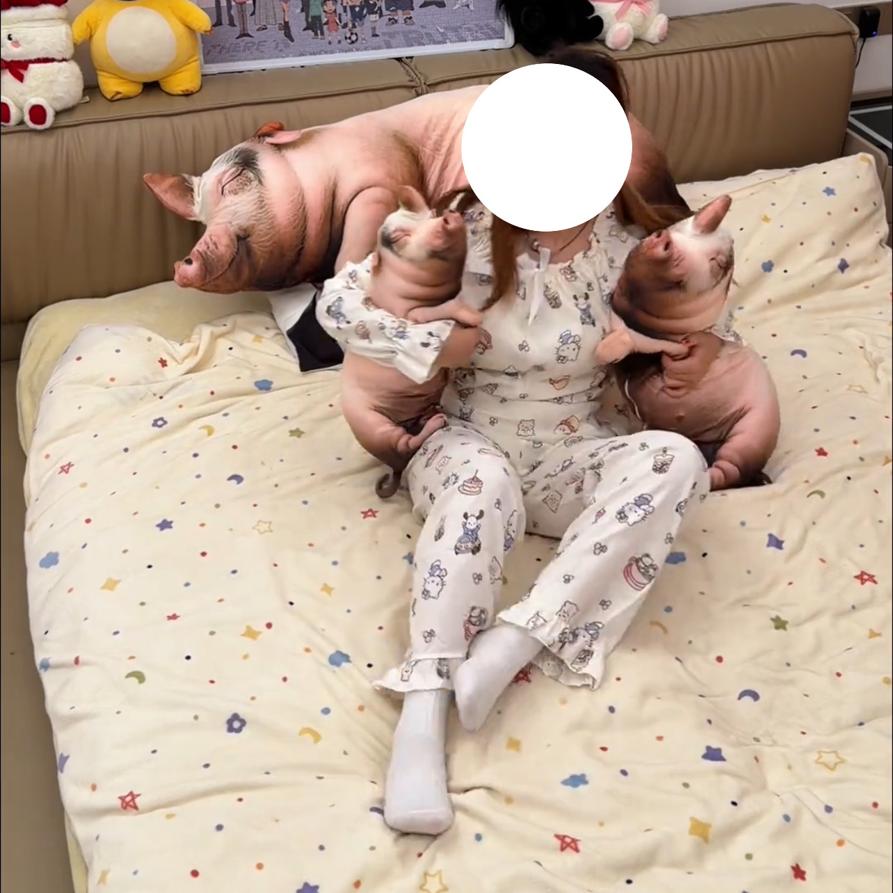玩偶布娃娃公仔送人儿童丑萌抽象可爱仿真猪毛绒玩具超大猪抱枕