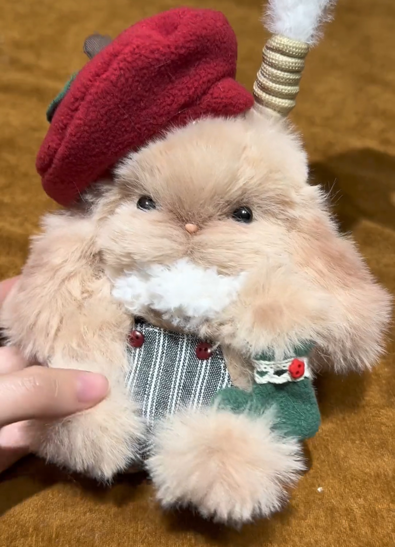 圣诞玩偶DIY材料包新款可爱毛绒玩具节日氛围摆件小兔子公仔