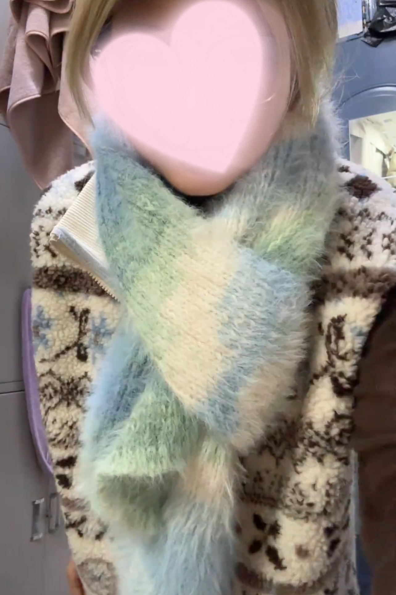 围巾女手工编织diy材料包新款2025冬长毛渐变毛线空山雨后送男友