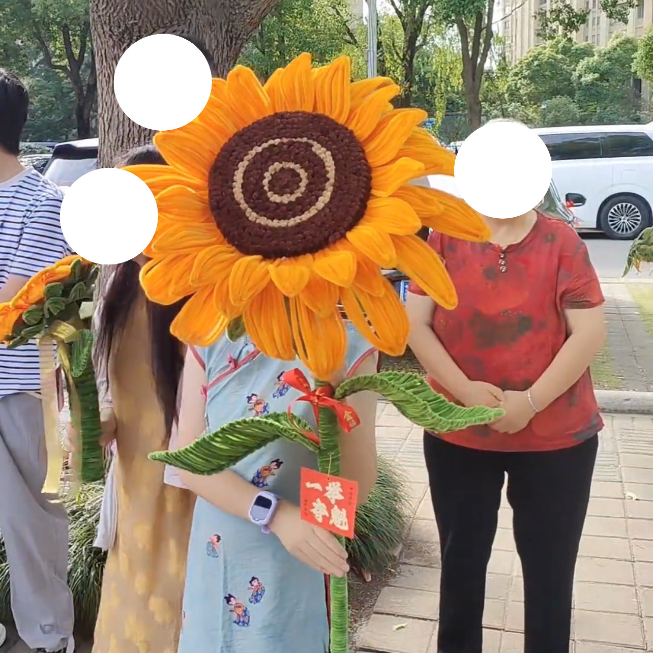 向日葵花束diy手工自制材料包毕业礼物新款扭扭棒一米特大巨型