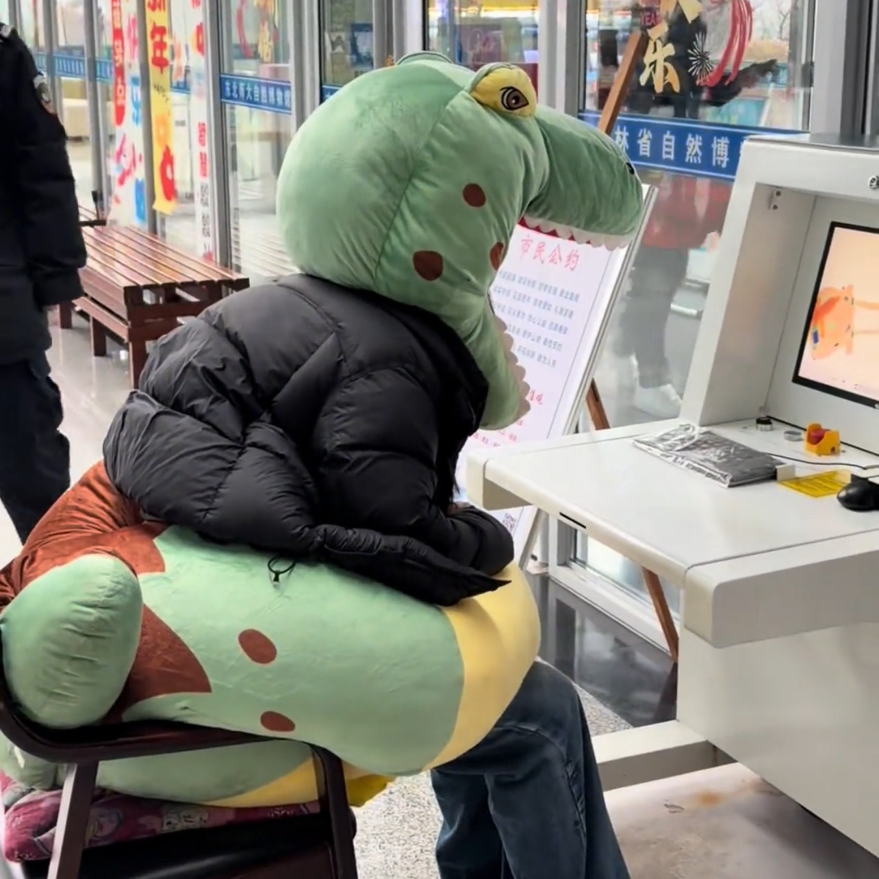 玩偶服可爱软绵绵新款2026变装表演搞怪儿童恐龙熊猫服喜庆活动