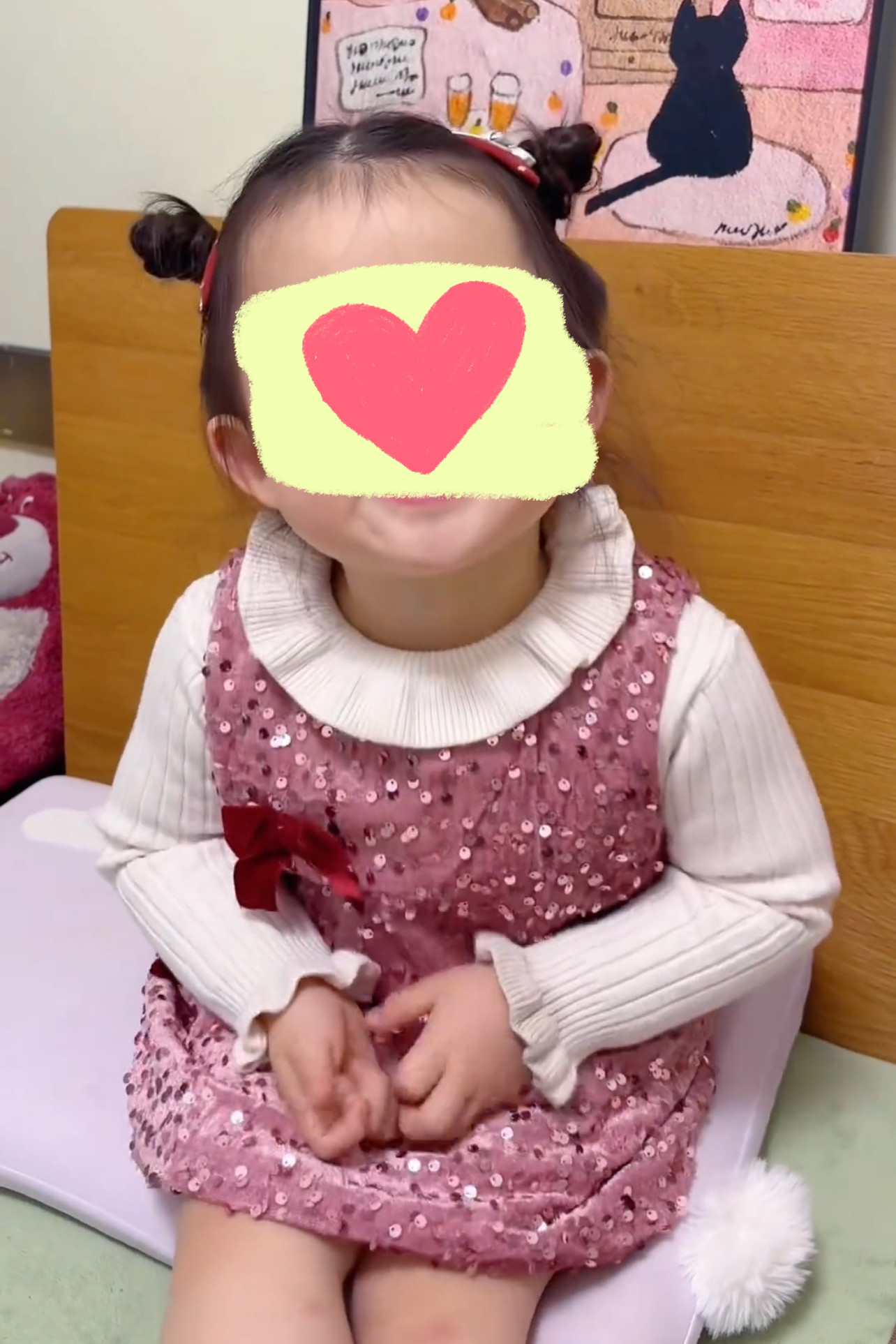 蝴蝶结加绒背心裙儿童礼服气质喜庆连衣裙新年亮片裙冬季新款2026