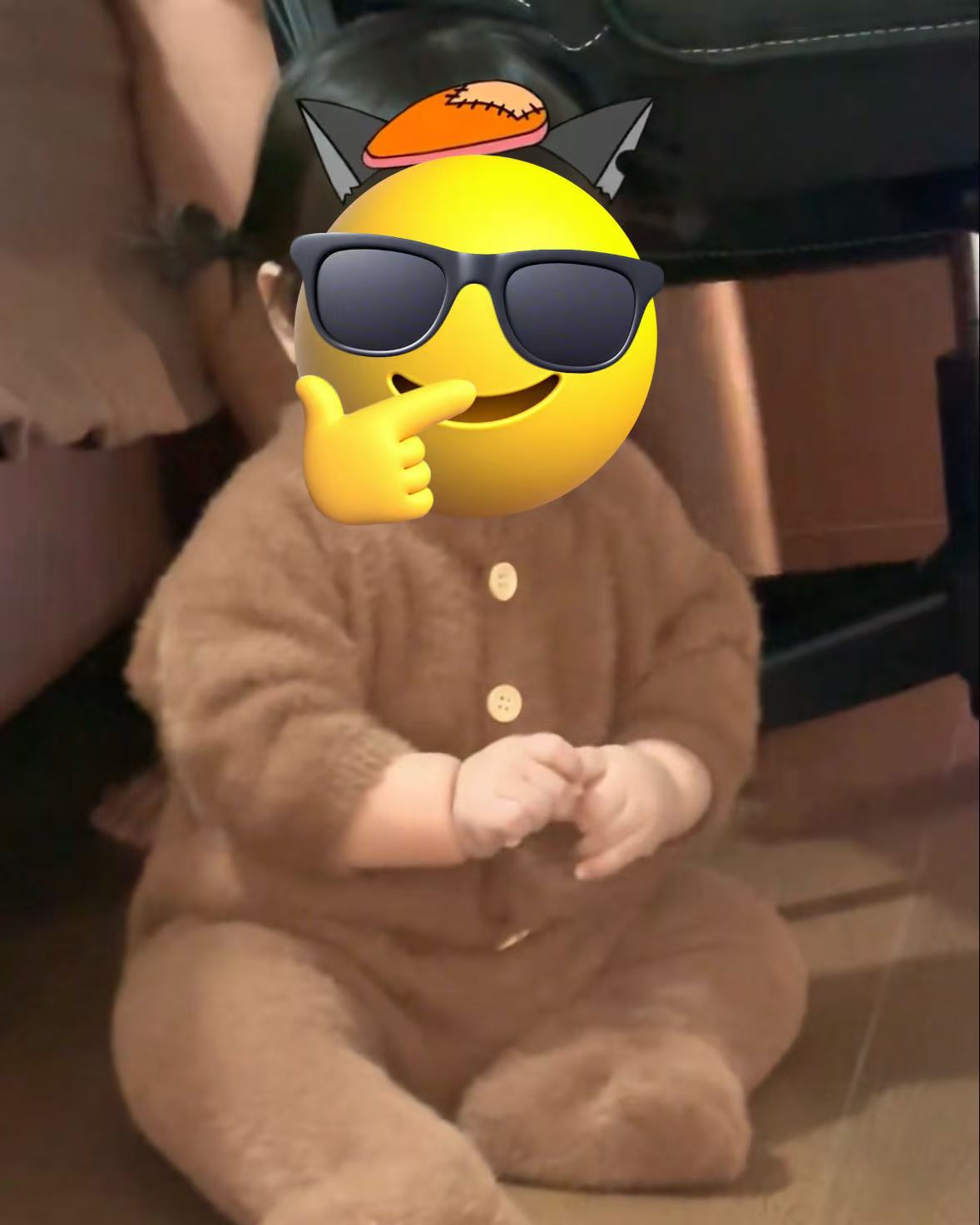 婴儿连体衣毛绒小熊秋冬季款新生儿宝宝衣服保暖加厚爬服毛茸可爱