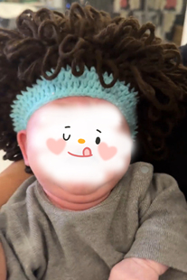 抖音同款婴儿童个性头发套卷发帽婴儿搞笑帽子宝宝可爱假发帽子