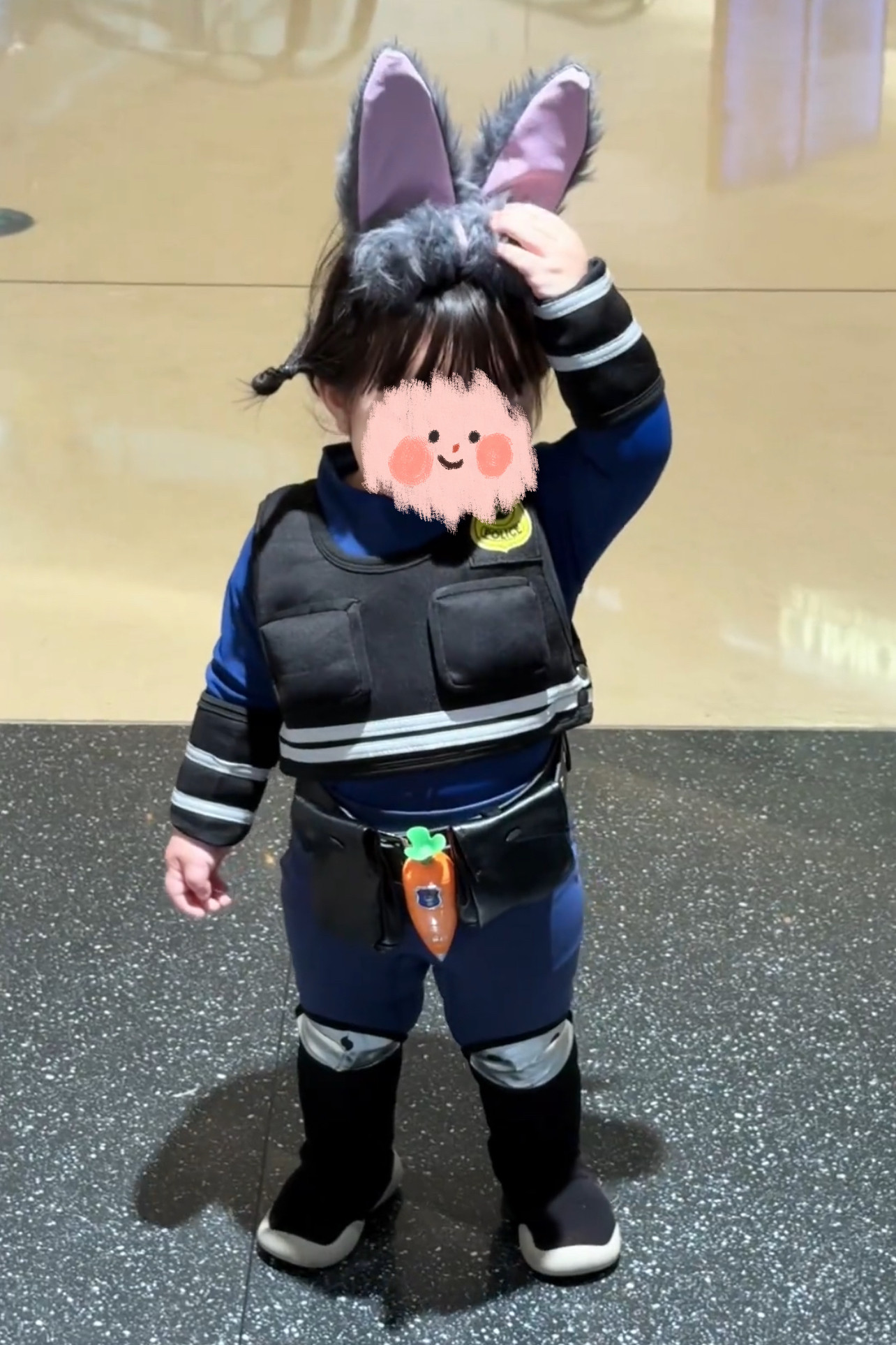 兔子警官套装cosplay衣服可爱蓝色兔耳朵男女儿童服万圣节装扮