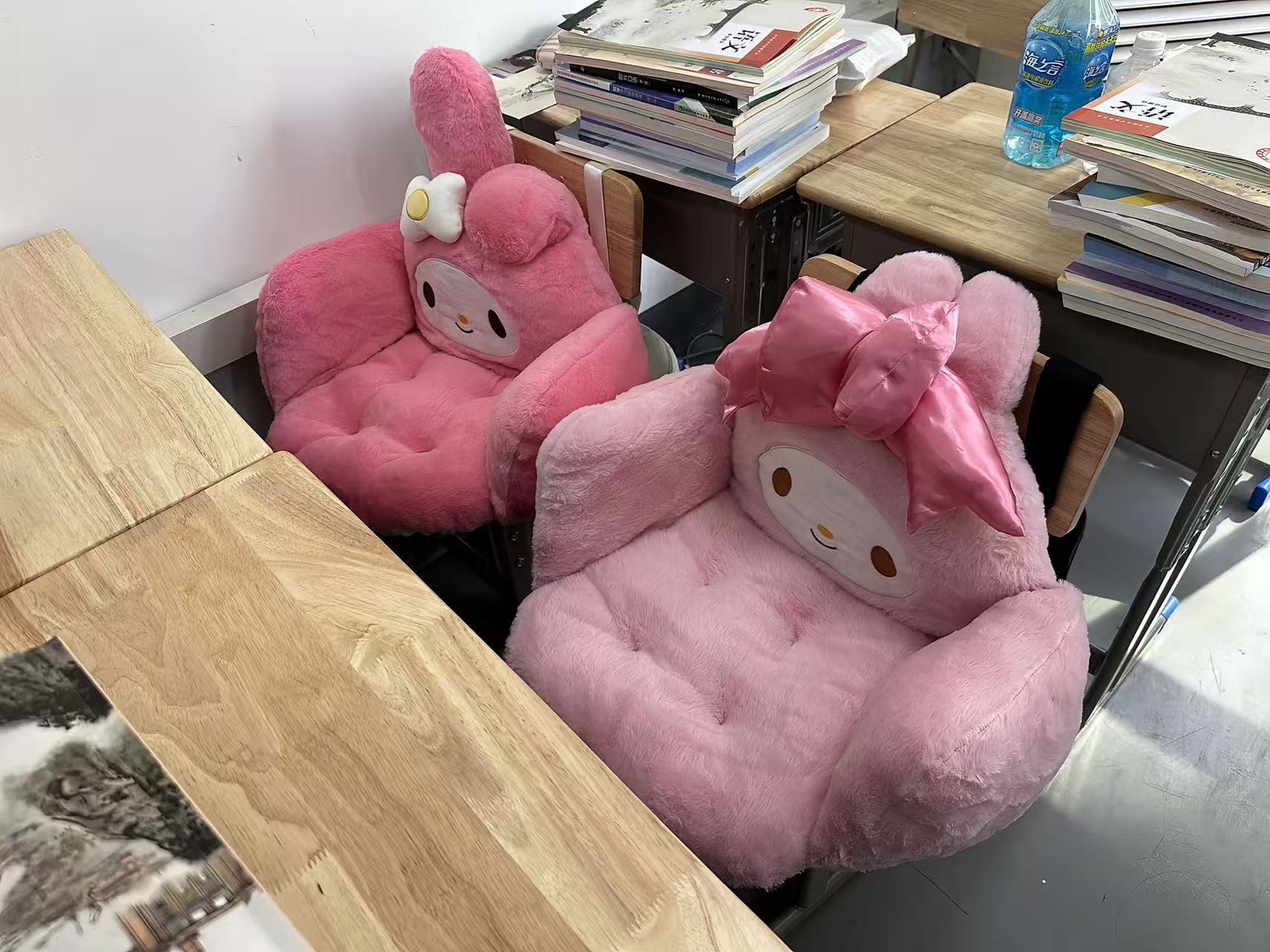 可爱坐垫办公室久坐腰靠垫腰靠一体半包围椅子垫子学生宿舍屁股垫