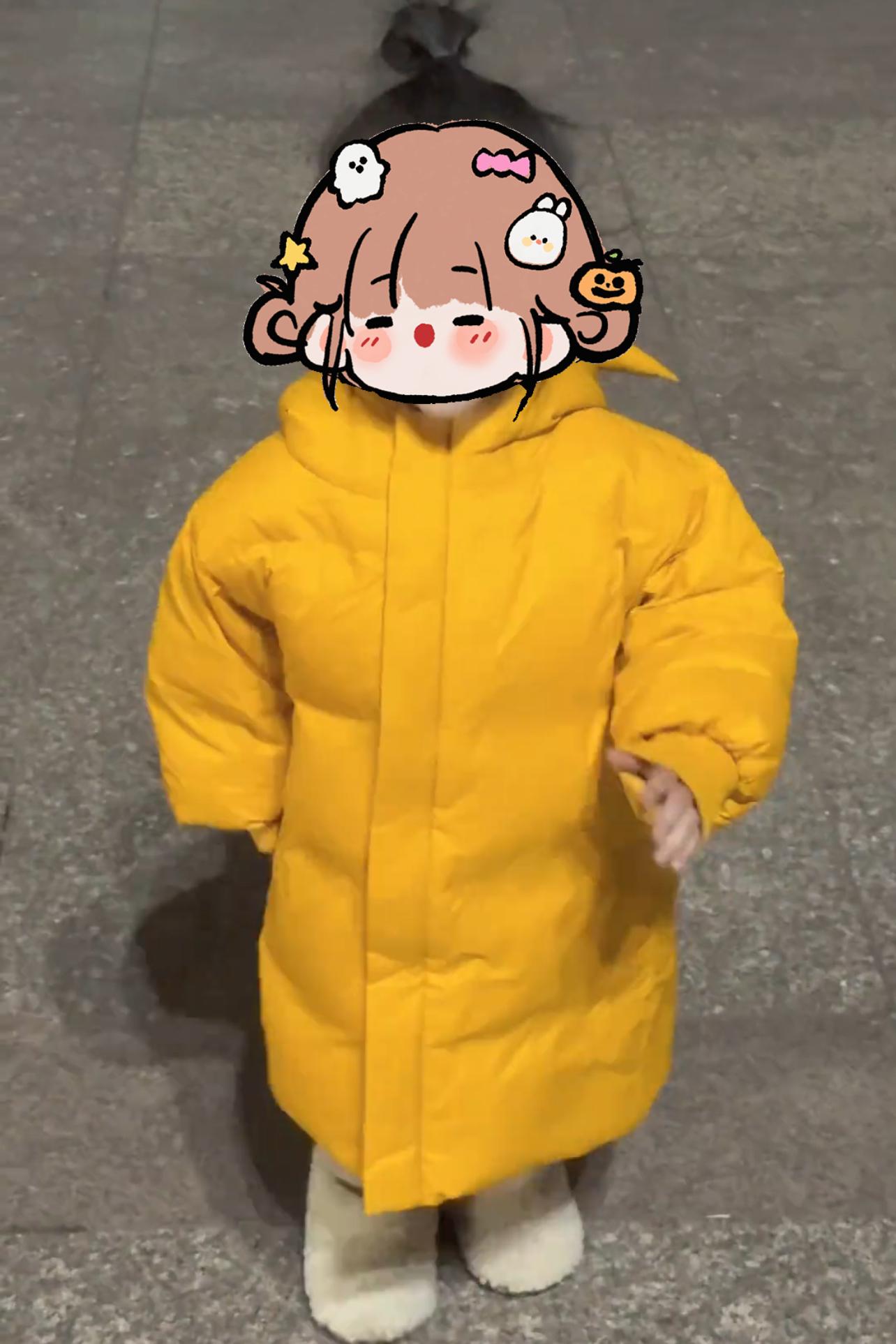 纯色简约羽绒服儿童中长新款羽绒服新款冬季洋气加厚冬装上衣外套