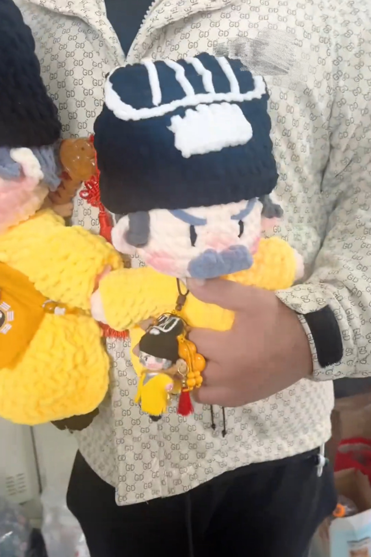 摆件林正英摆件可爱迷你材料包puls版林正英毛线挂件35cm玩偶