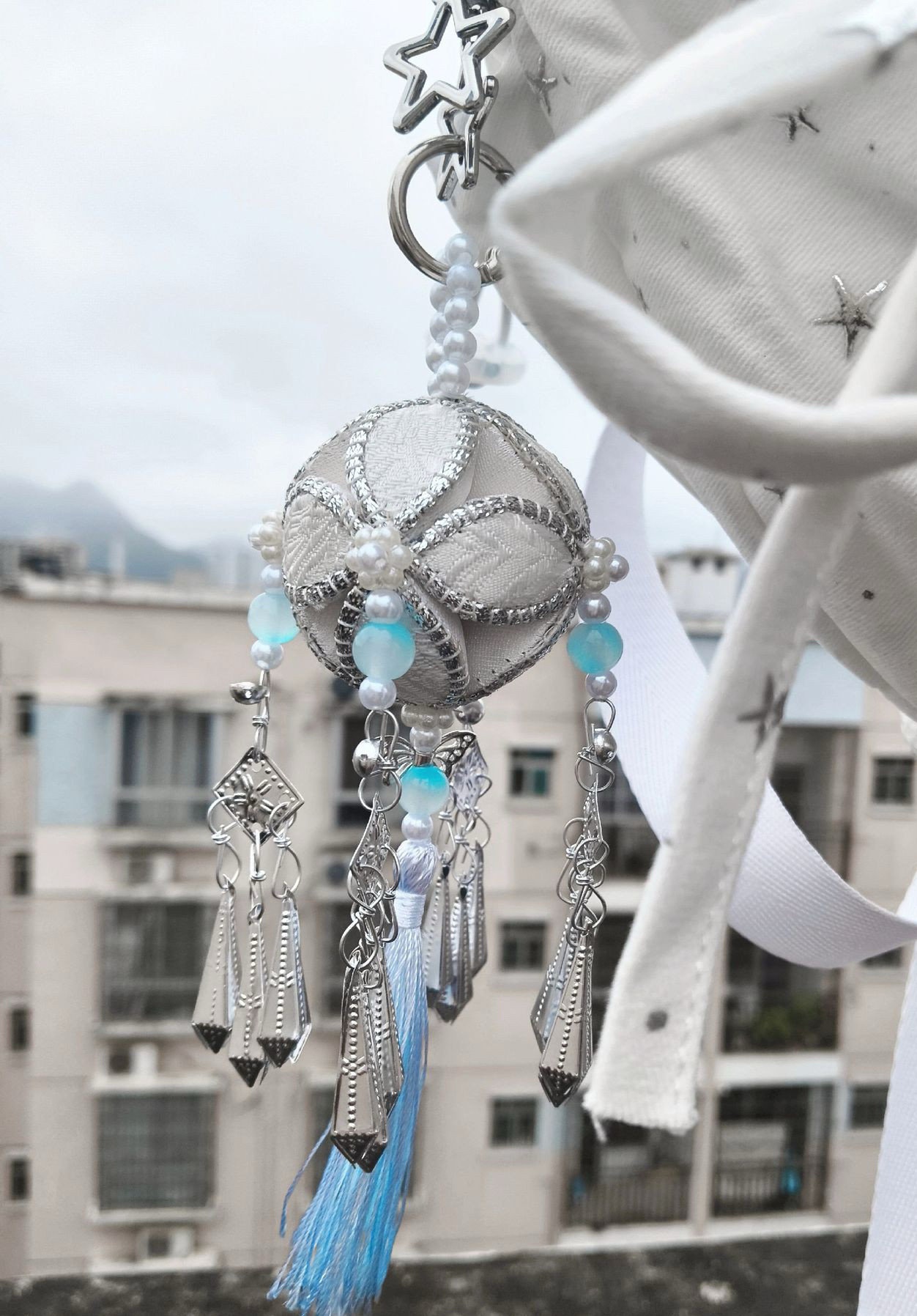 旅游纪念品精美包包挂件新款苗银款绣球纯手工艺品挂件工艺品