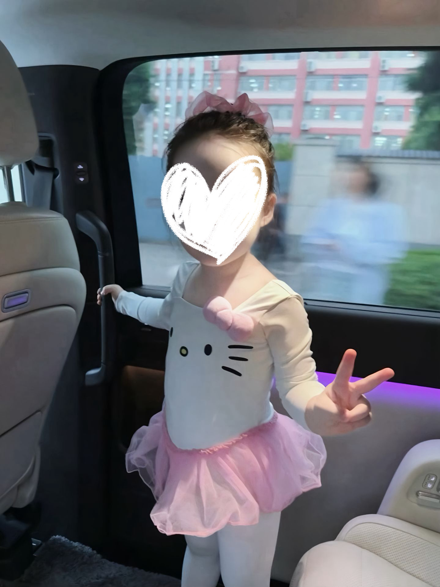 芭蕾舞练习服新款网纱小猫咪粉色拼接连衣裙舞蹈练功服2026
