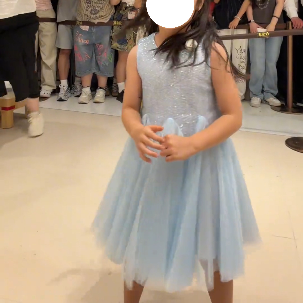 气质小礼服女童连衣裙夏季薄款亮片纱裙鱼尾裙圆领无袖裙子2026