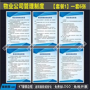 物业公司制度牌 消防控制室/水泵房/配电室/电梯机房管理制度展板