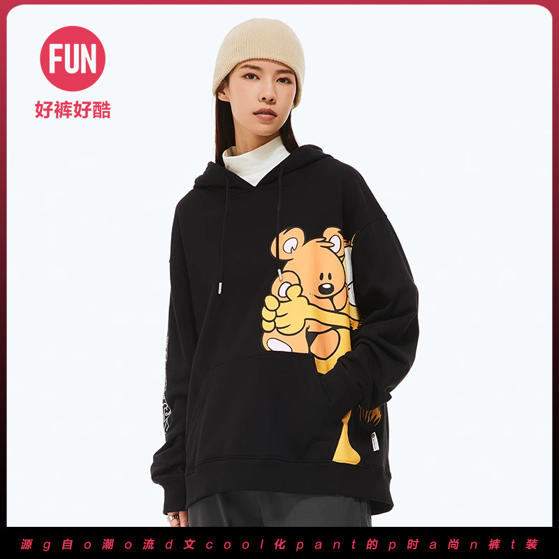 Fun潮牌连帽百搭Fun潮酷连